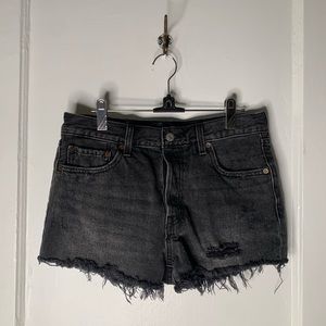 Charcoal Levi’s Cutoff Shorts